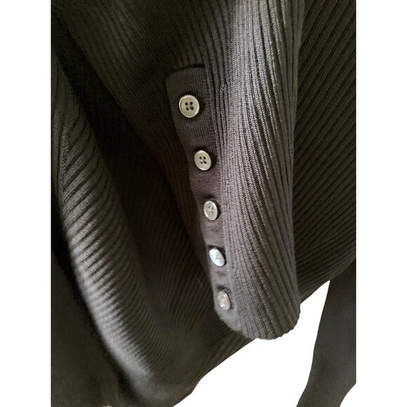 Banana Republic NWOT Sweater Boat Neck Black Buttons Detail Large - Picture 5 of 6